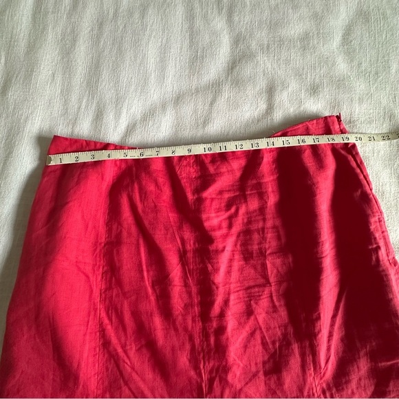 Kim Rogers Linen Womens Sz 18 Trumpet Skirt Flowy Flare Lagenlook Coastal - Picture 7 of 13